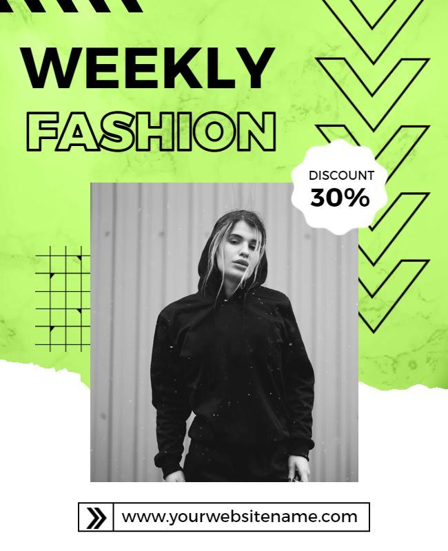 Weekly Fashion Sale Discount Flyer Template