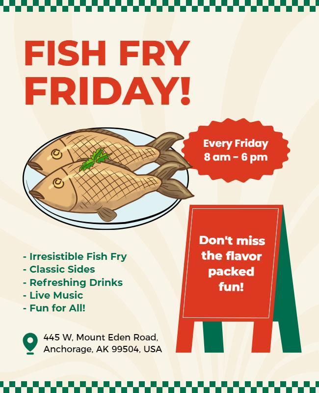 Weekly Fish Fry Event Flyer Template