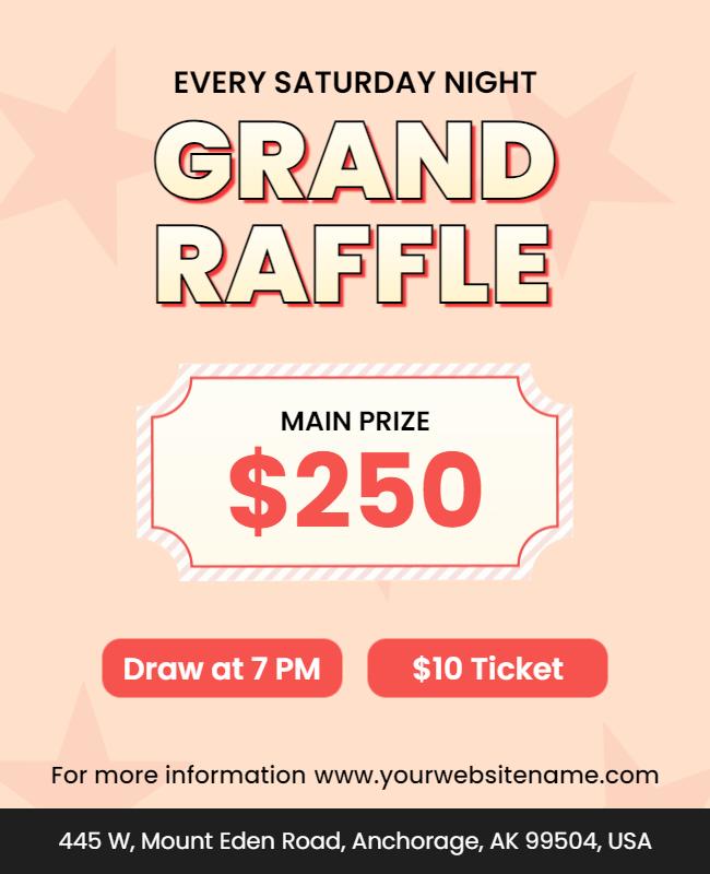 Weekly Grand Raffle Event Flyer Template