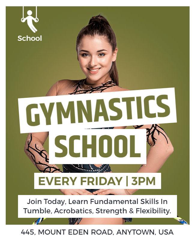 Weekly Gymnastics Skills Training Flyer Template