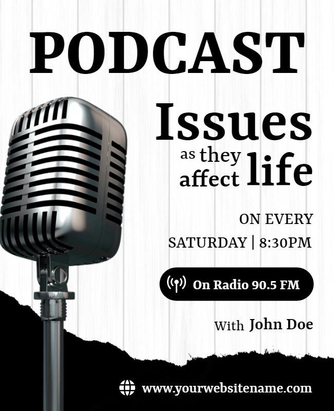 Weekly Life Issues Podcast Promotion Flyer Template