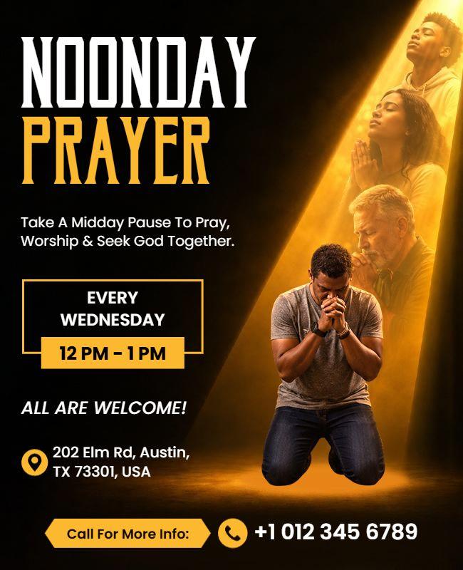 Weekly Noonday Prayer Gathering Flyer Template
