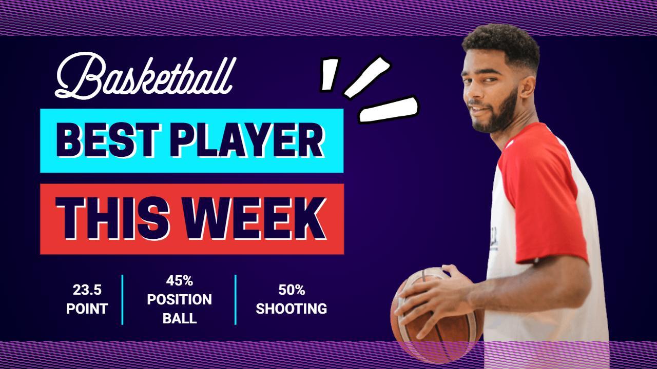 Weekly Performance Highlights Basketball YouTube Thumbnail Template