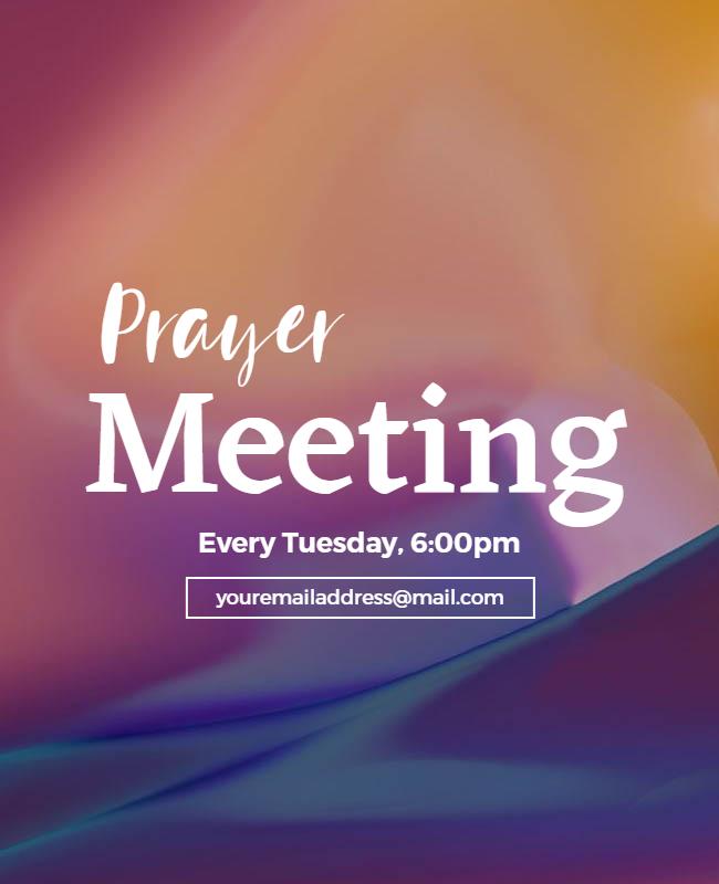 Weekly Prayer Meeting Event Flyer Template