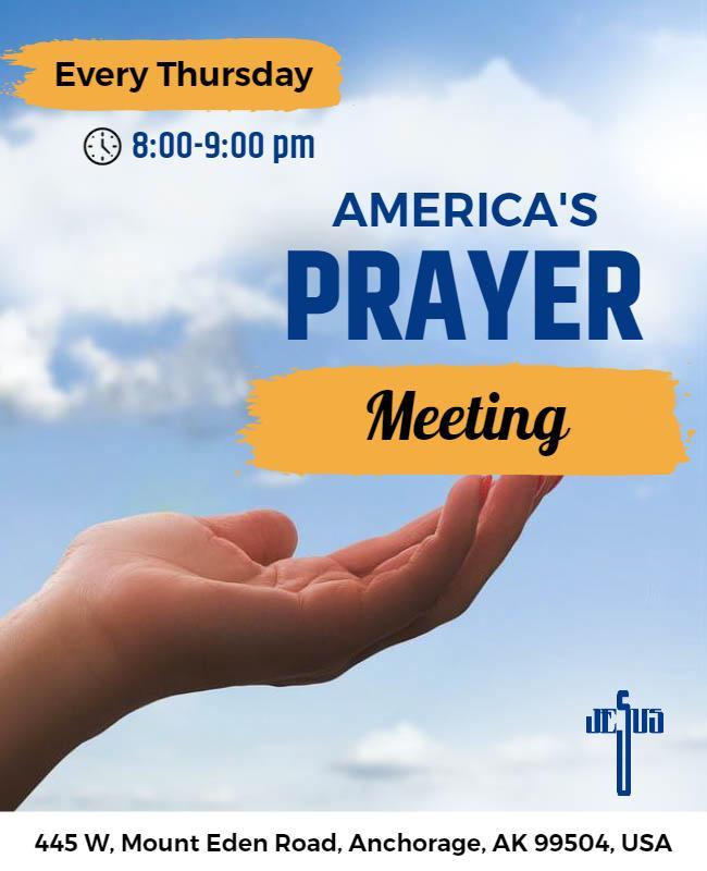 Weekly Prayer Meeting Invitation Flyer Template