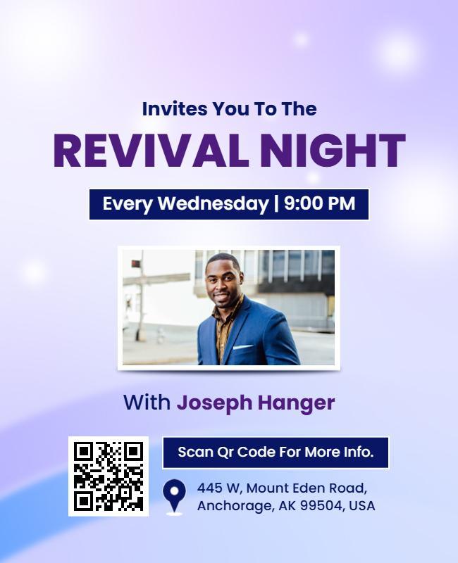 Weekly Revival Night Event Flyer Template