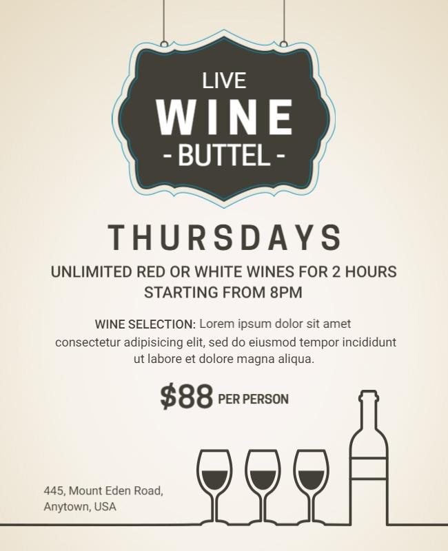 Weekly Wine Tasting Event Flyer Template