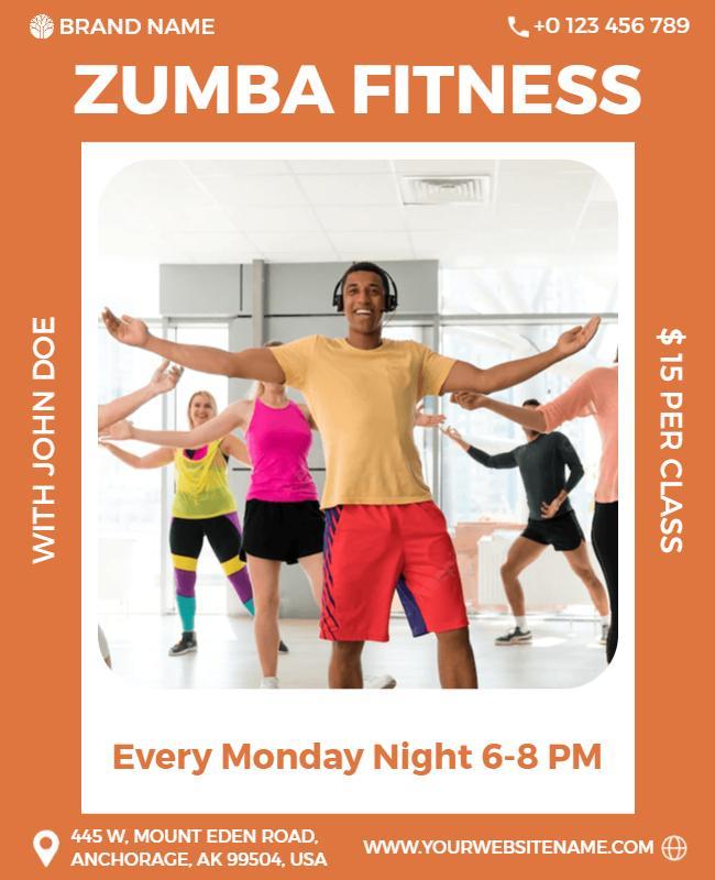 Weekly Zumba Fitness Class Promotional Flyer Template