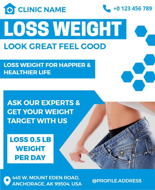 Weight Loss Clinic Promotional Flyer Template