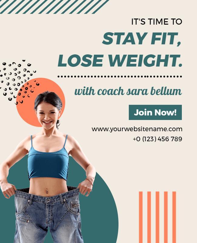 Weight Loss Fitness Coaching Flyer Template