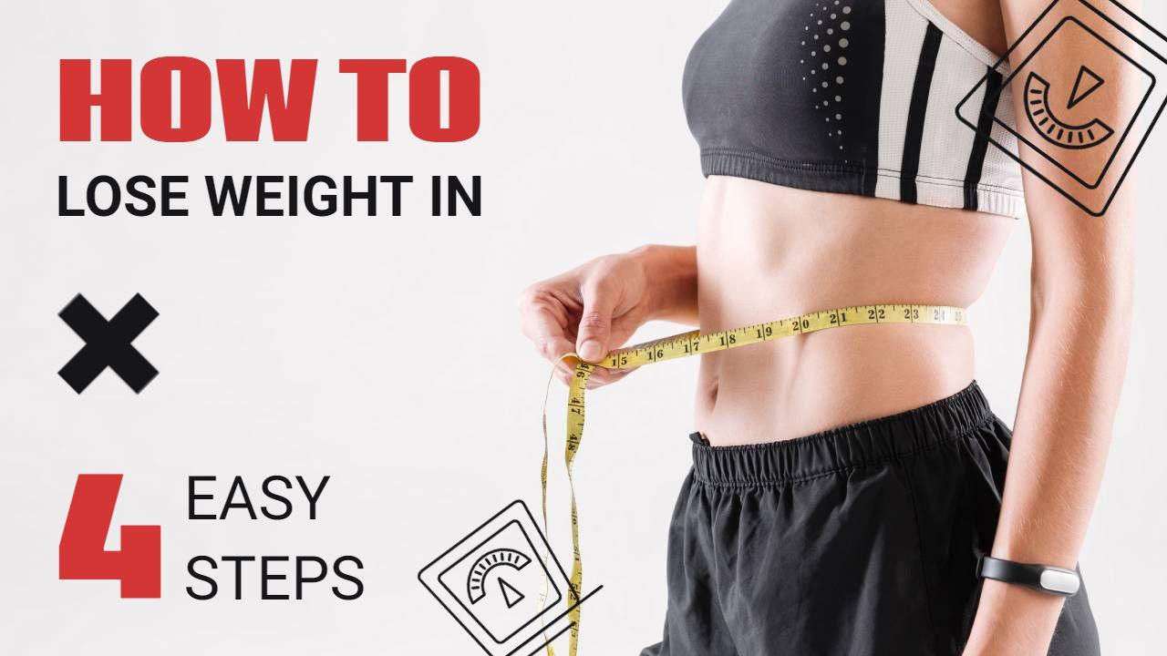 Weight Loss Guide Easy Steps Tutorial YouTube Thumbnail Template