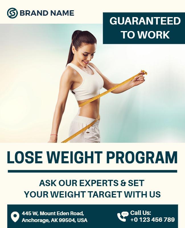 Weight Loss Program Consultation Flyer Template