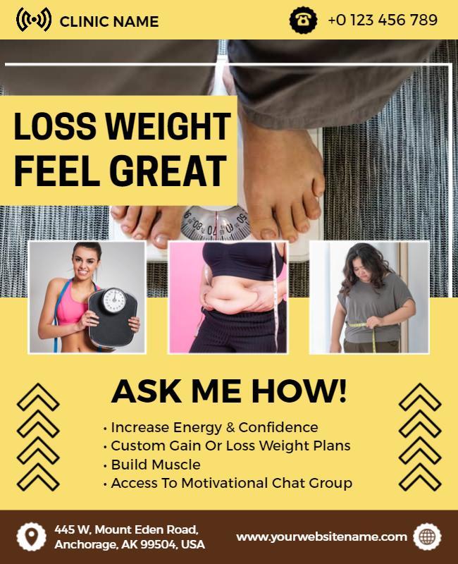 Weight Loss Program Promotional Flyer Template