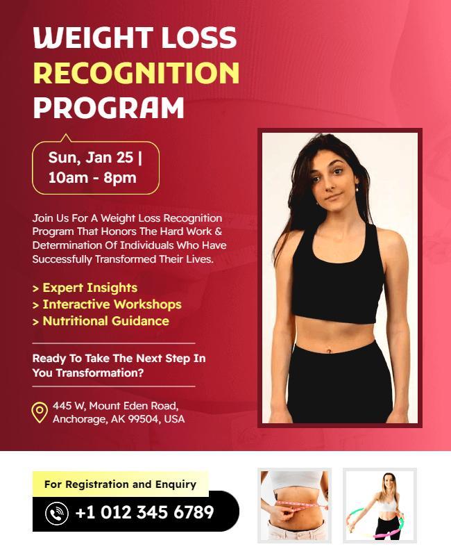 Weight Loss Recognition Program Flyer Template