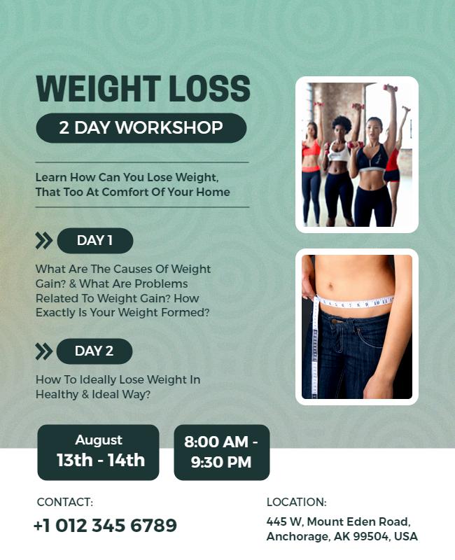 Weight Loss Workshop Event Flyer Template