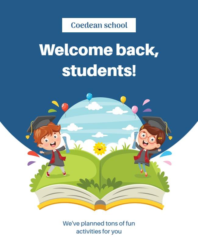 Welcome Back School Event Flyer Template