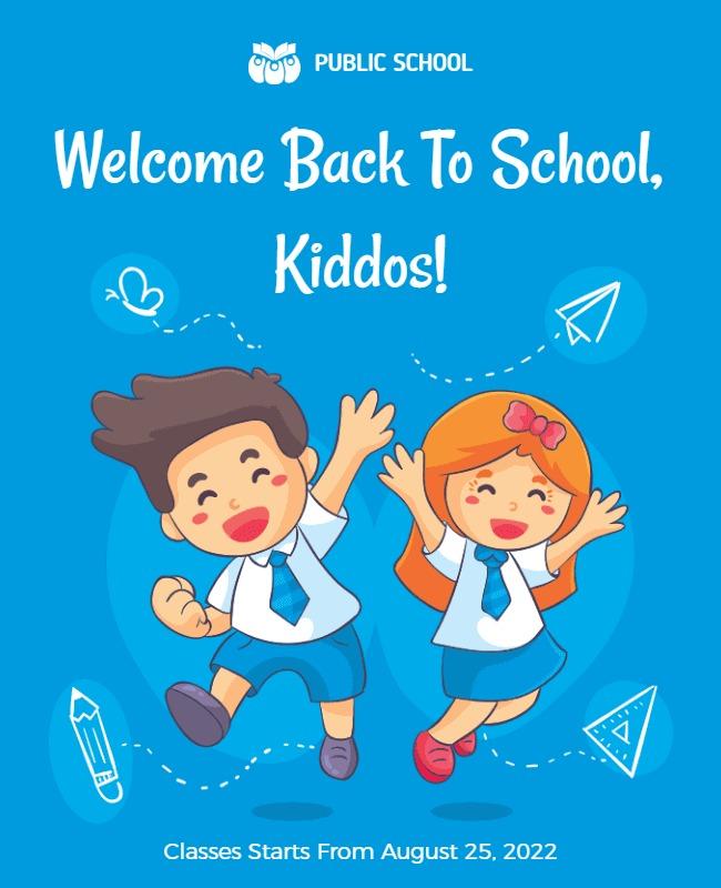 Welcome Back to School Celebration Flyer Template