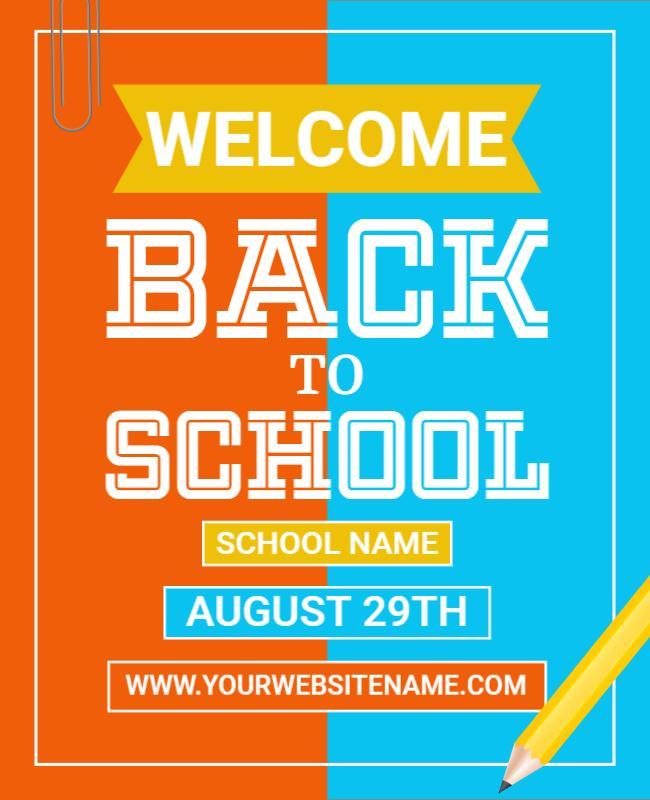 Welcome Back to School Flyer Template