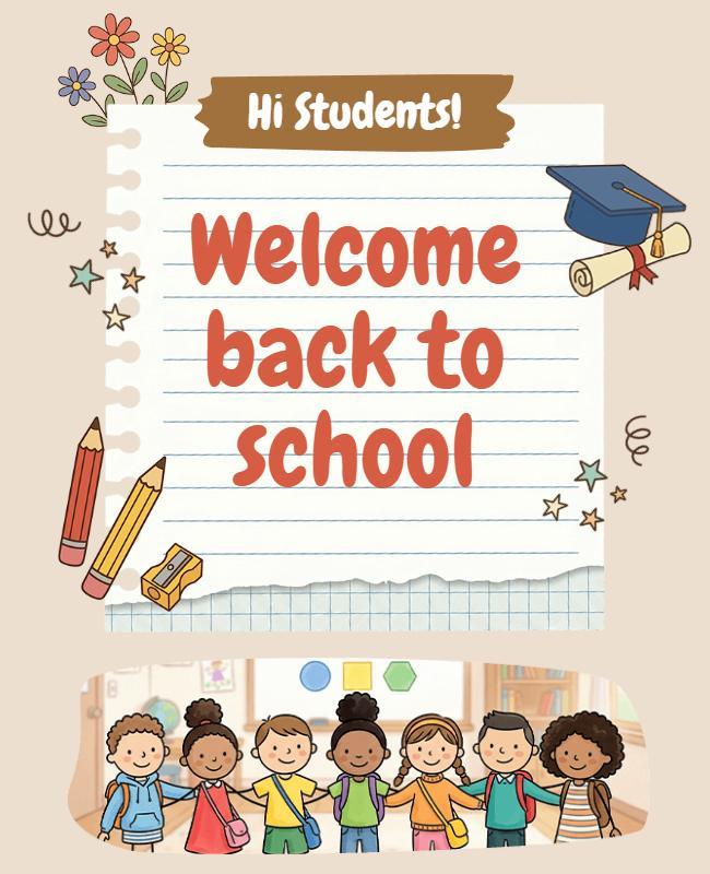 Welcome Back to School Poster Template