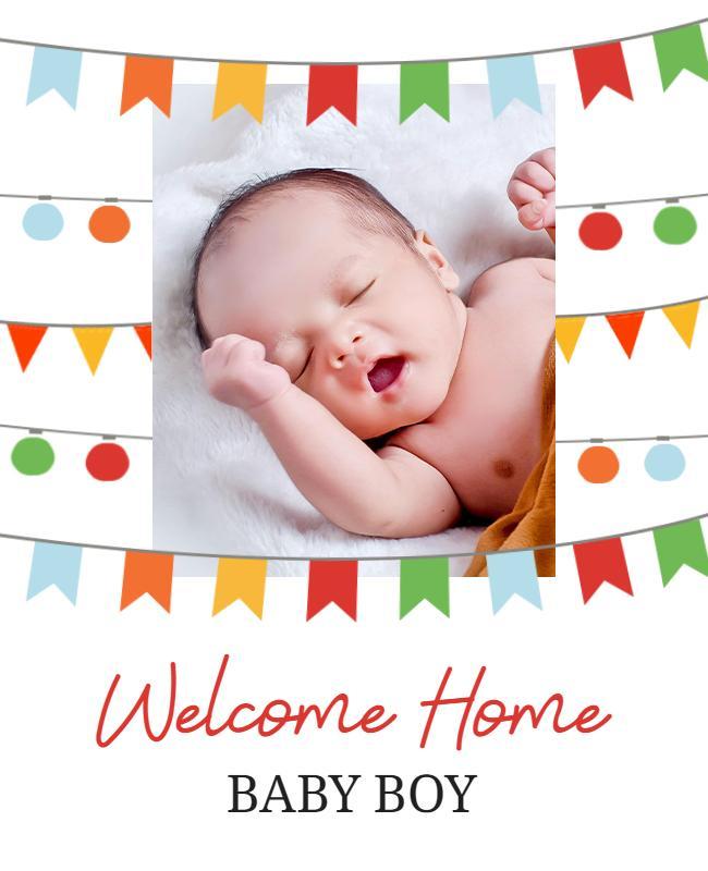 Welcome Home Baby Celebration Flyer Template