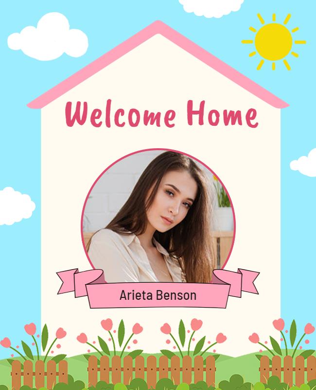 Welcome Home Celebration Announcement Flyer Template