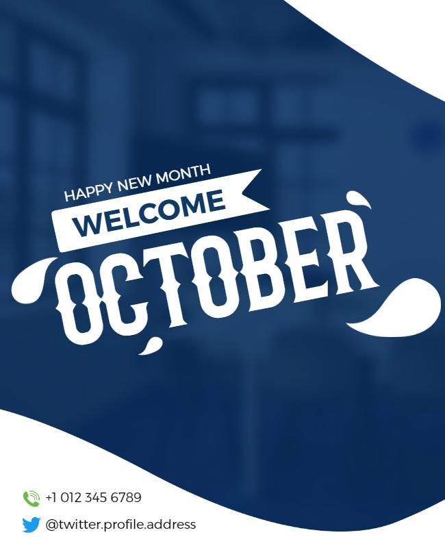 Welcome October Celebration Flyer Template