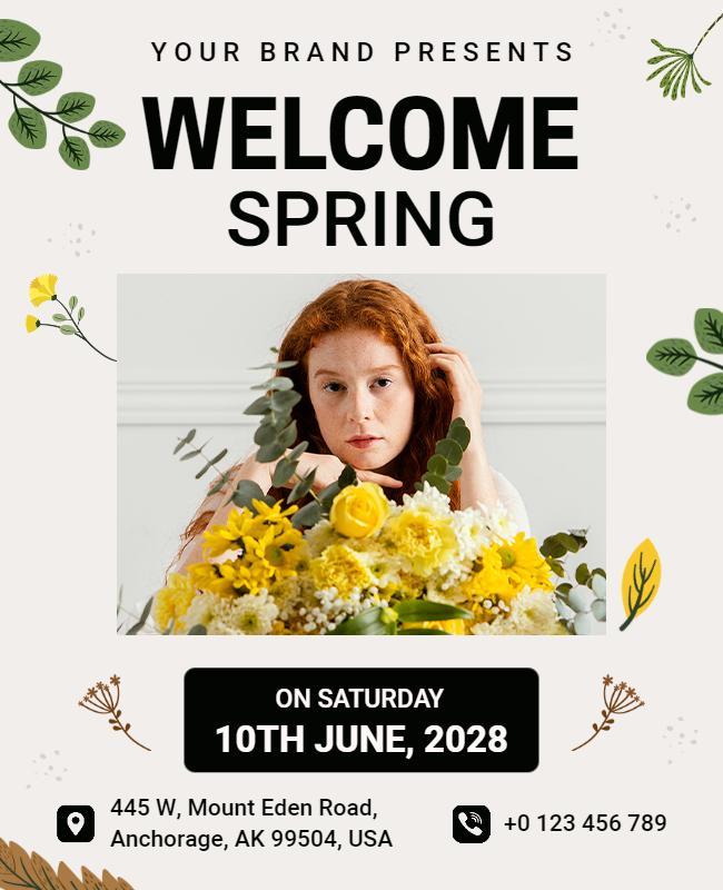 Welcome Spring Celebration Event Flyer Template