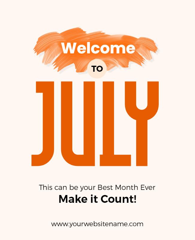 Welcome to July Inspirational Flyer Template