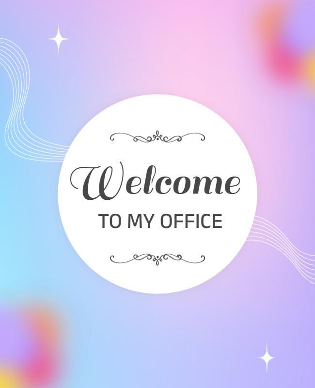 Welcome to My Office Decorative Flyer Template