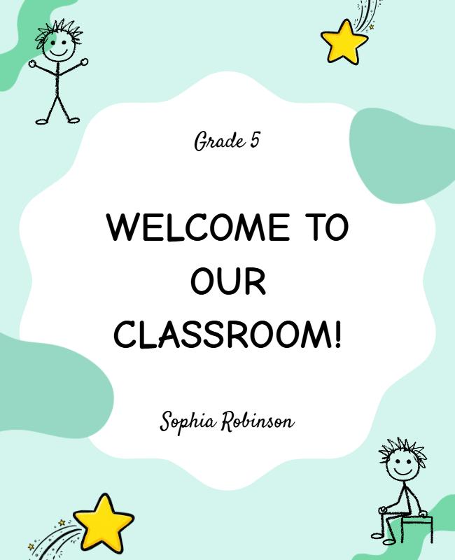 Welcome to Our Classroom Poster Template