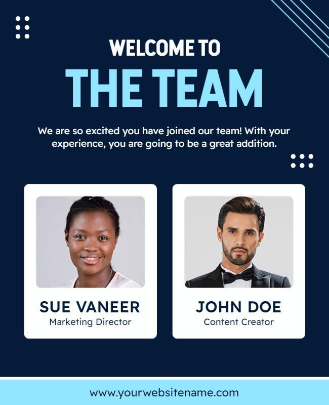 Welcome to the Team Introduction Flyer Template