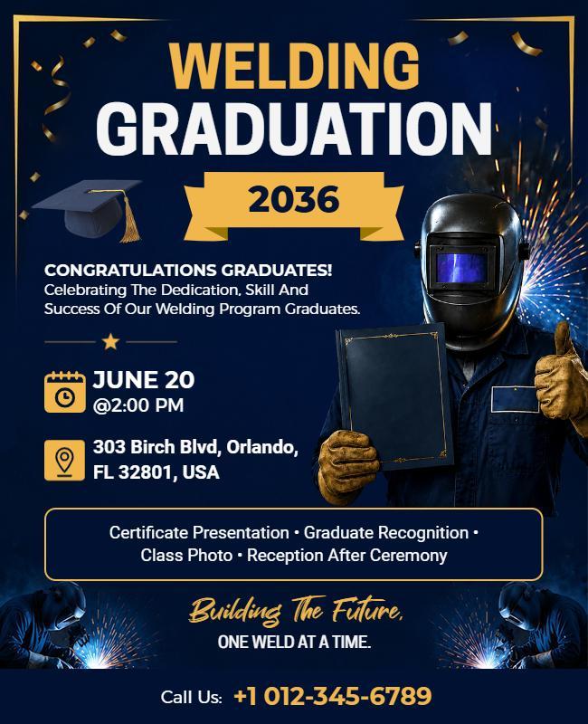 Welding Graduation Event Flyer Template