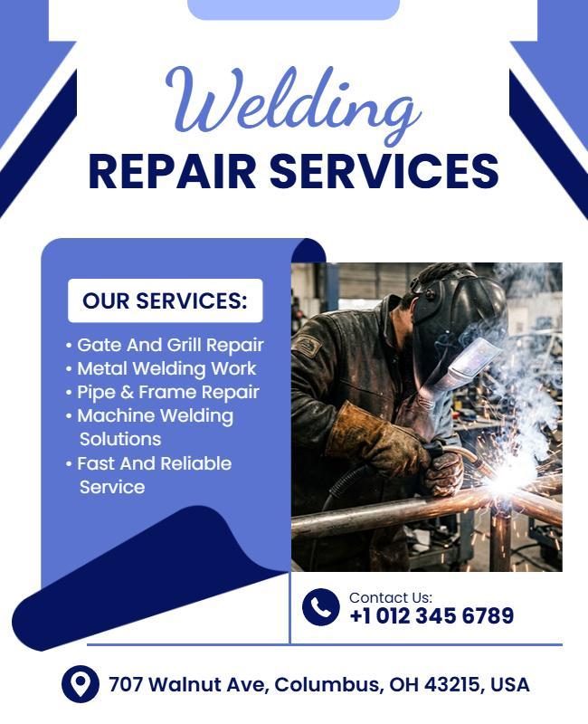 Welding Repair Services Promotional Poster Template