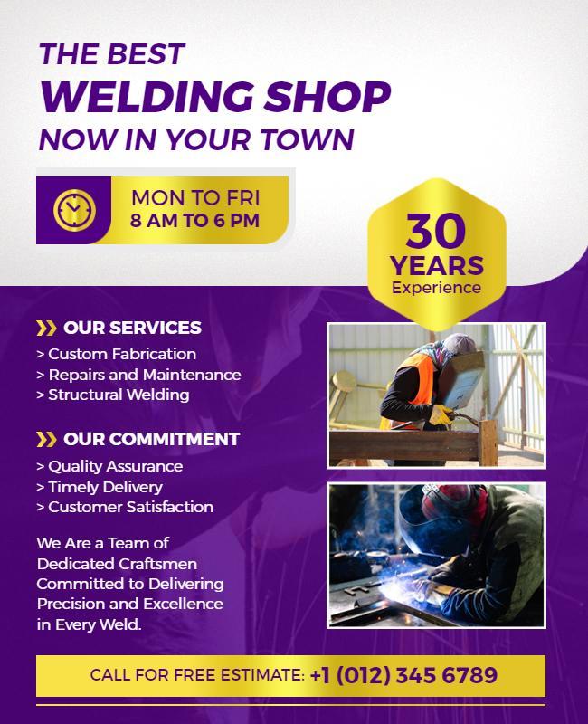 Welding Services Advertisement Flyer Template