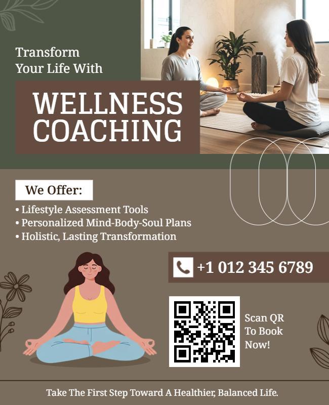 Wellness Coaching Session Promotional Flyer Template