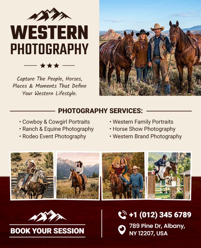 Western Lifestyle Photography Services Flyer Template