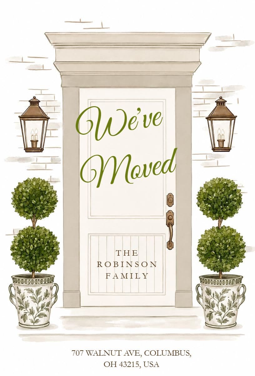 We've Moved to a New Home Announcement Template