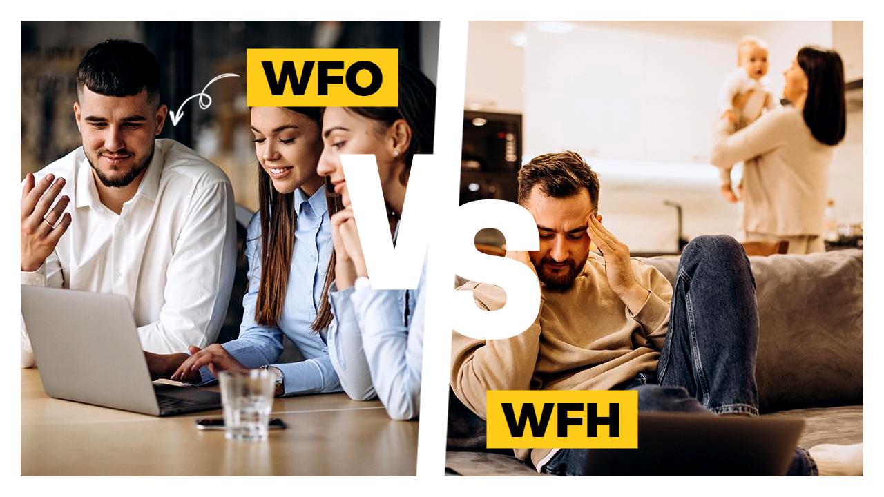WFO vs WFH Work Culture Debate Trending YouTube Thumbnail Template