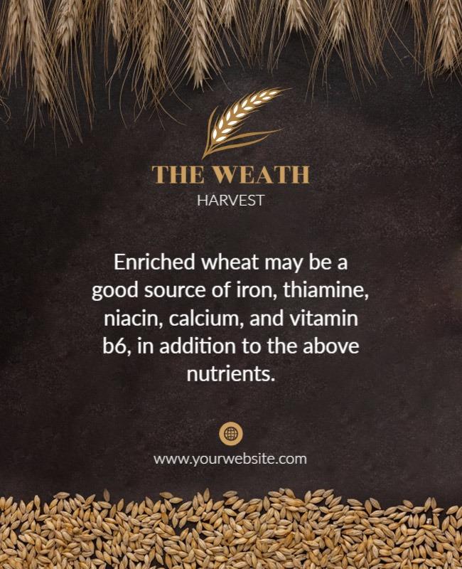 Wheat Harvest Nutrition Information Flyer Template