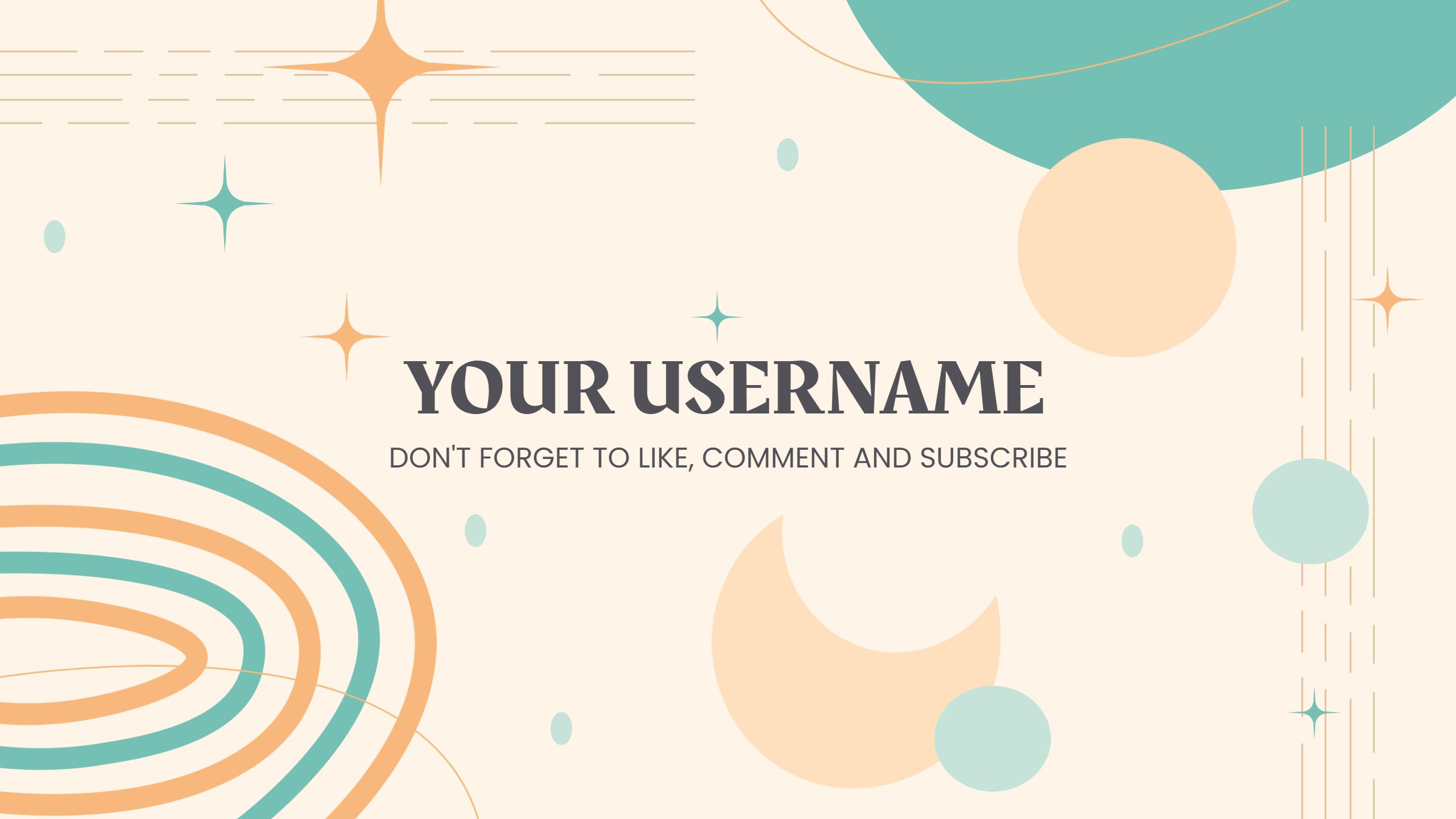Whimsical Circles in Soft Pastel Colors YouTube Banner Template