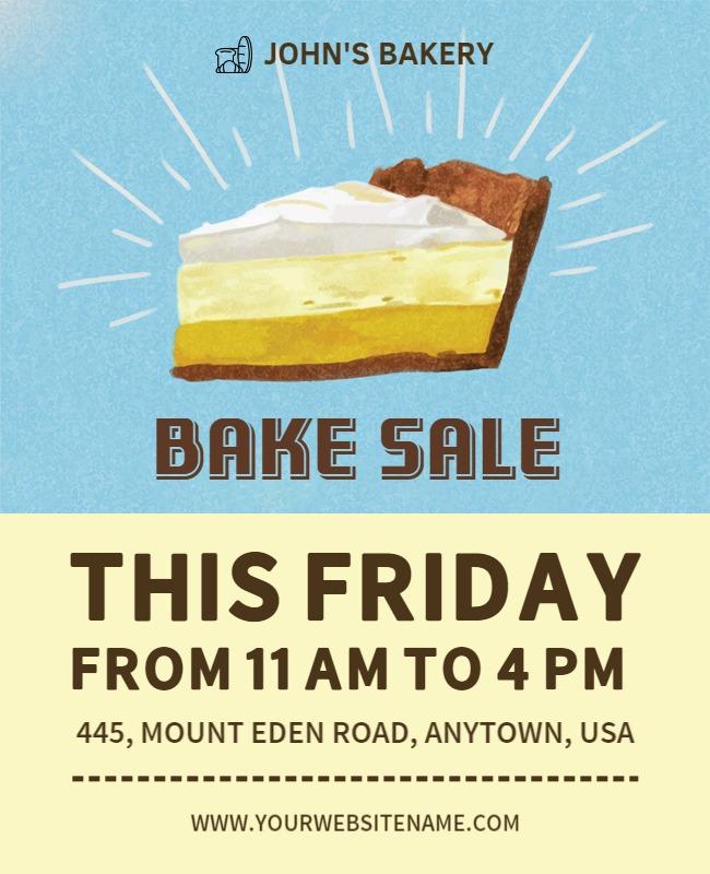 Whimsical Colorful Bake Sale Event Poster Template