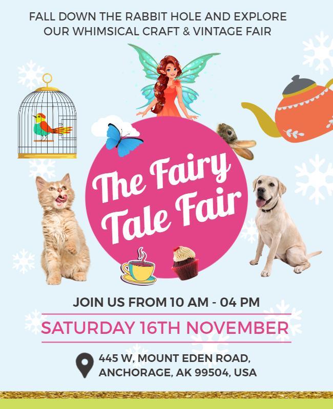 Whimsical Craft and Vintage Fair Flyer Template