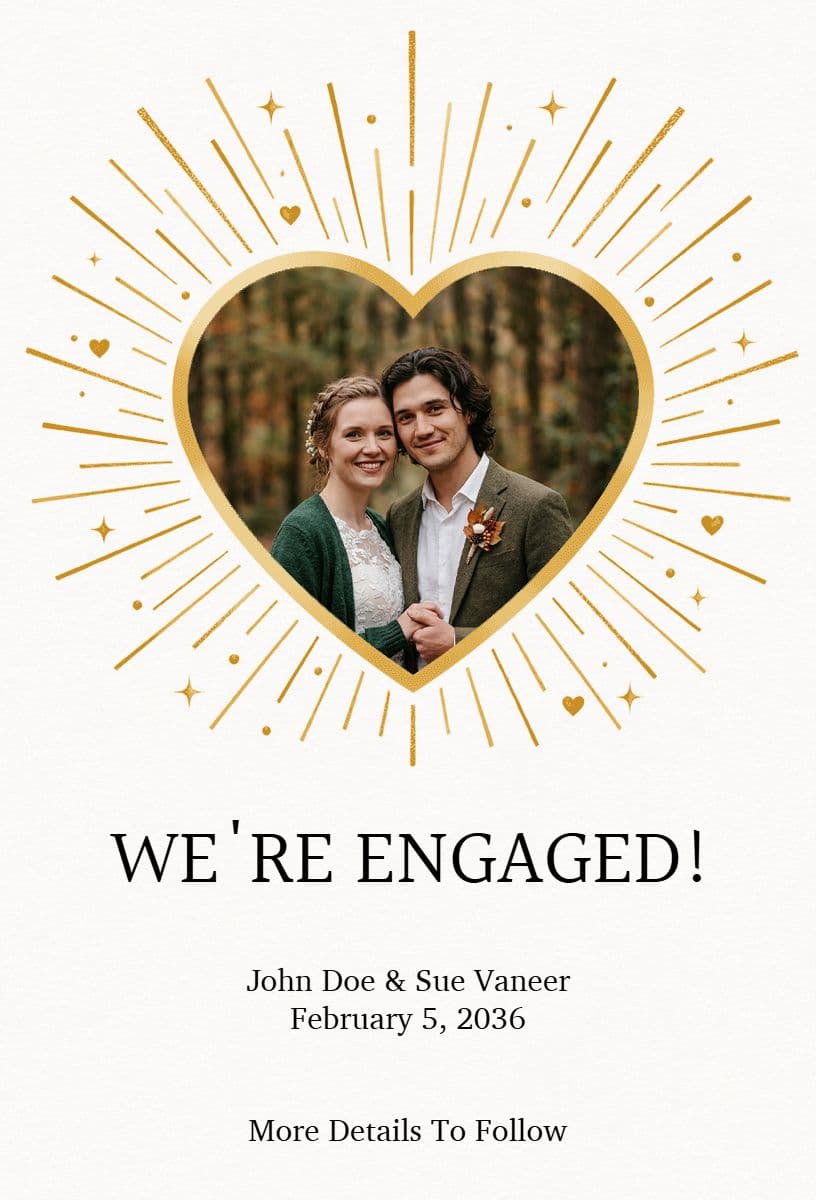 Whimsical Engagement Announcement Template