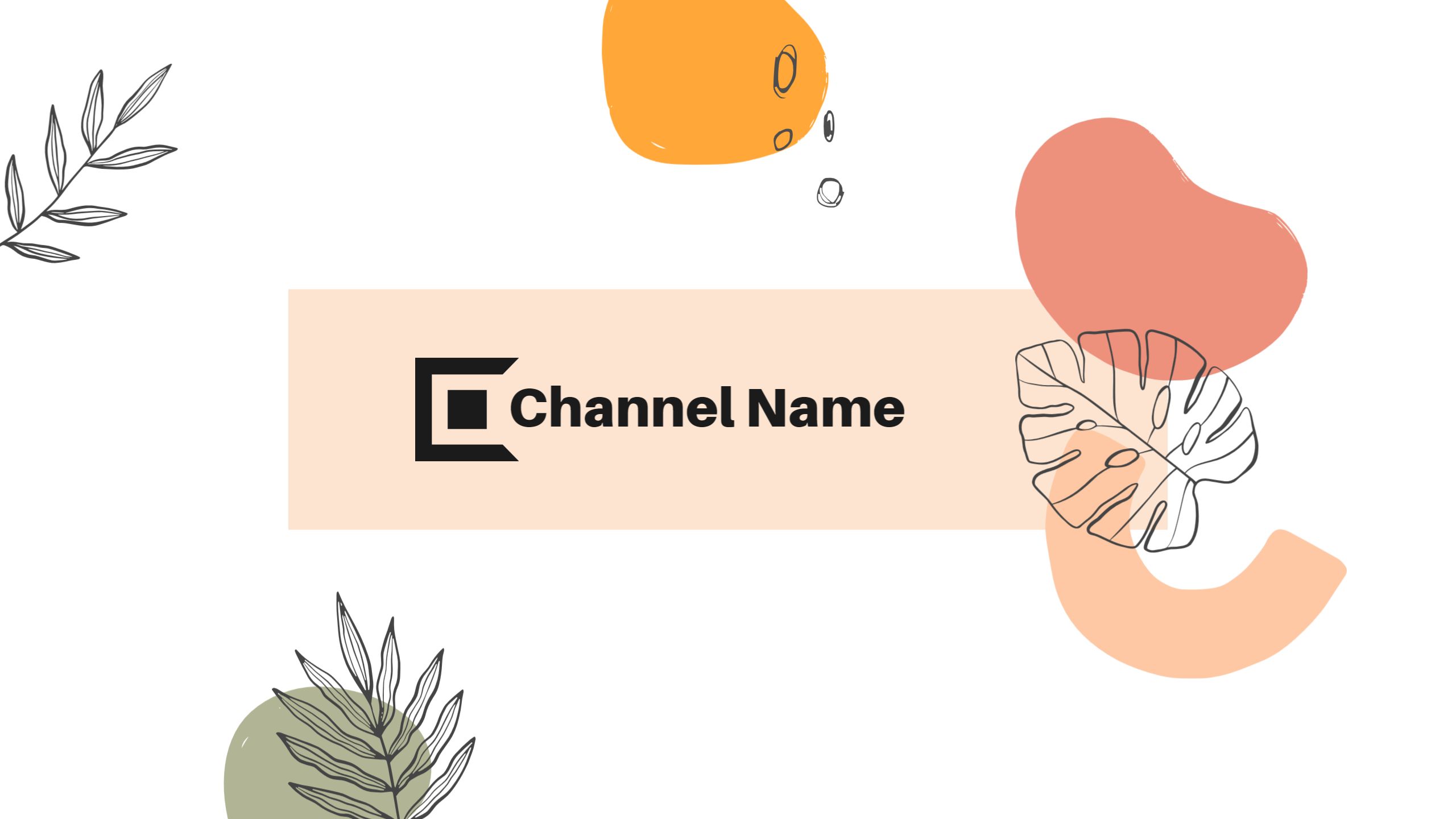 Whimsical Shapes and Soft Pastels for Your YouTube Banner Template
