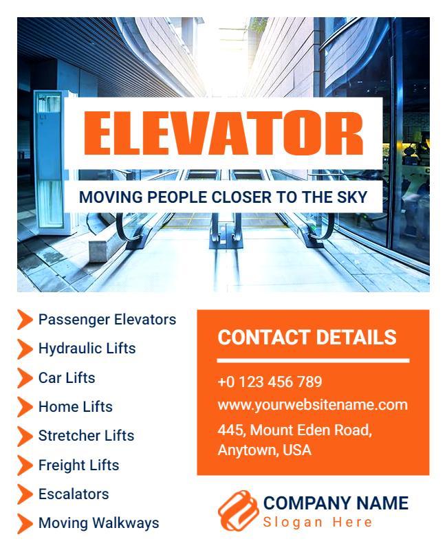 White Elevator Flyer Template