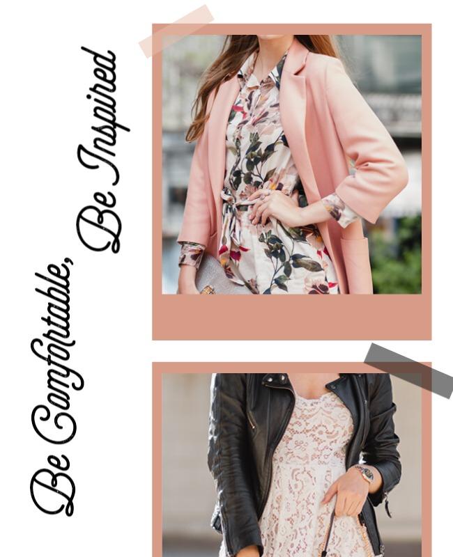 Chic Feminine Fashion Inspiration Lookbook Flyer Template