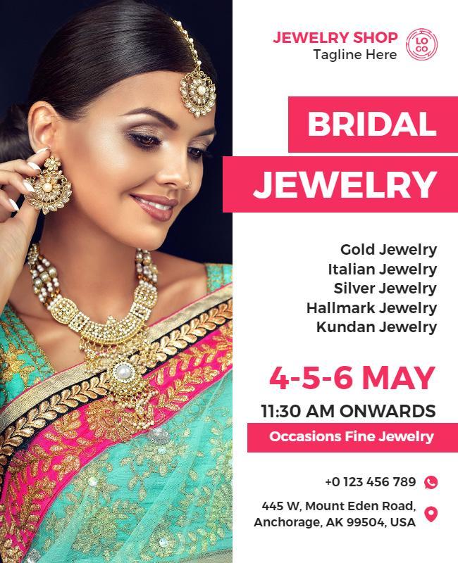 White Jewellery Flyers Template