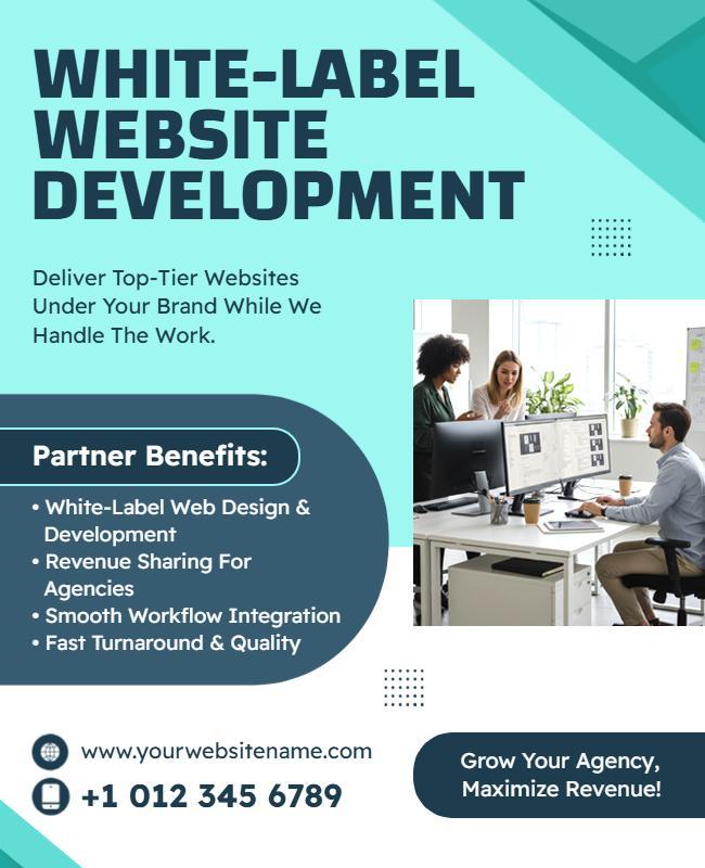 White-Label Website Development Promotional Flyer Template