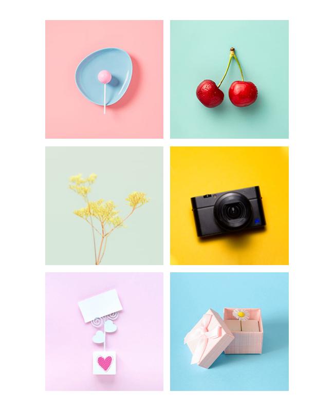 Playful Pastel Color Collage for Creative Photography Flyer Template