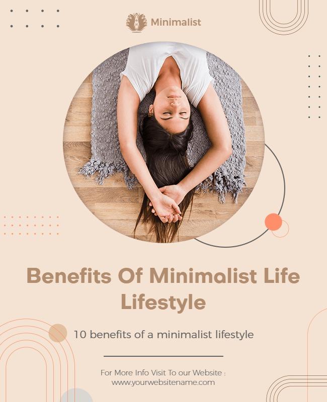 White Rock Benefits Of Minimalist Lifestyle Flyer Template